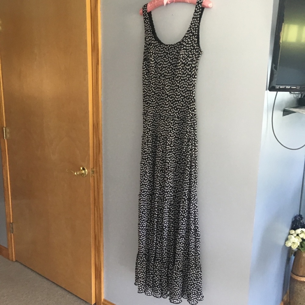 🖤 Women’s Kasper Black & White Polka Dot Flowy Maxi Dress 🖤 - Picture 8 of 8